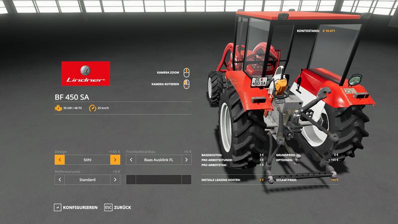 LS2019 Lindner BF 450 SA v1.2.1 - Farming Simulator 19 mod