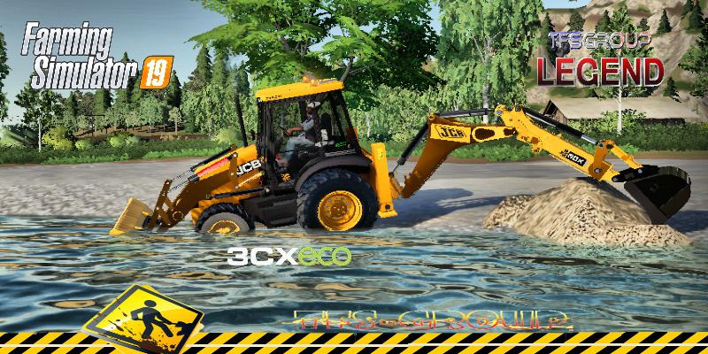 Ls2019 Backhoe Loader Jcb 3cx Eco V1 5 Farming Simulator 19 Mod