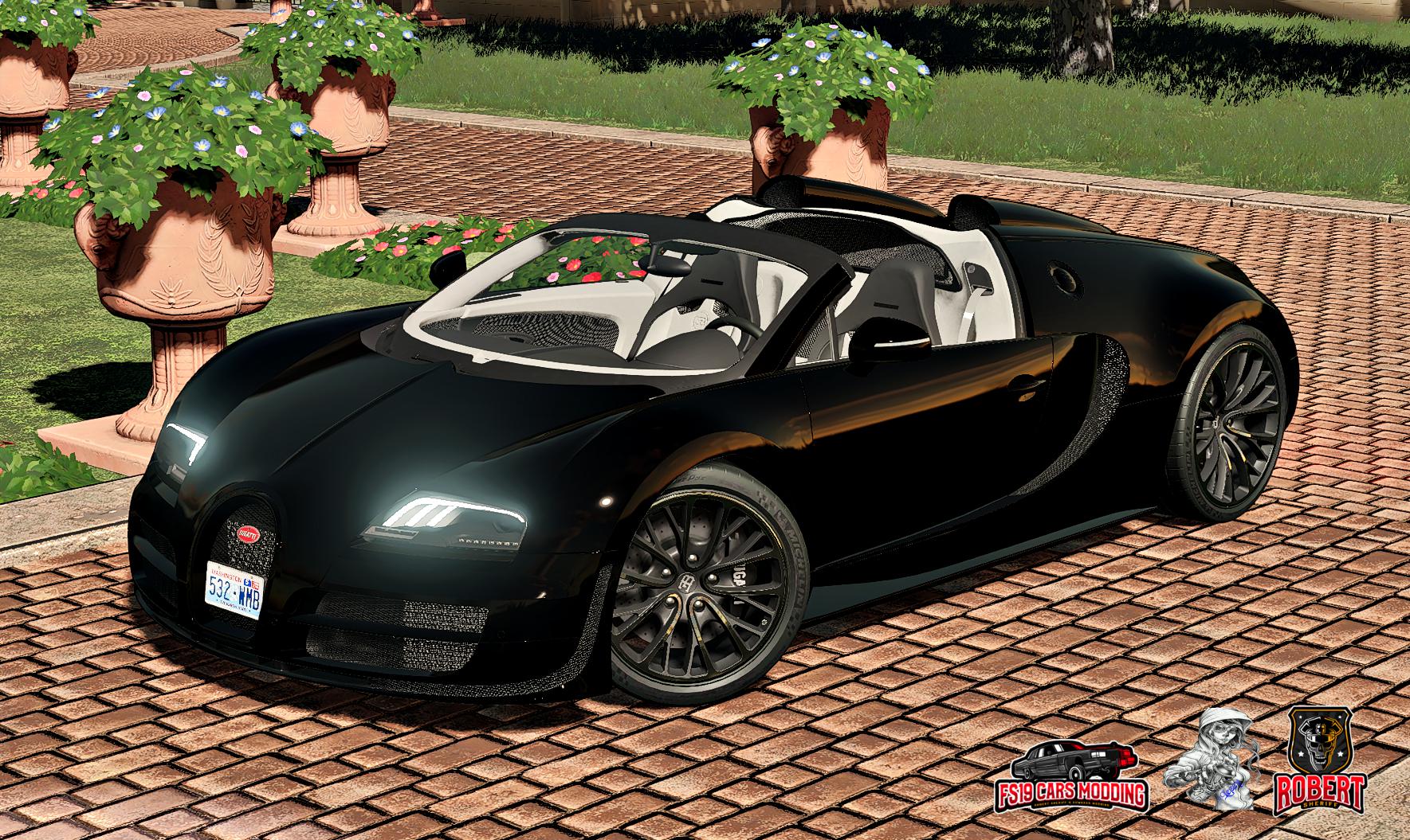 Мод на bugatti. Bugatti Veyron Grand Sport Vitesse. ФС 19 Бугатти. Bugatti Veyron Grand Sport в Farming Simulator 19. Мод на Bugatti Veyron.